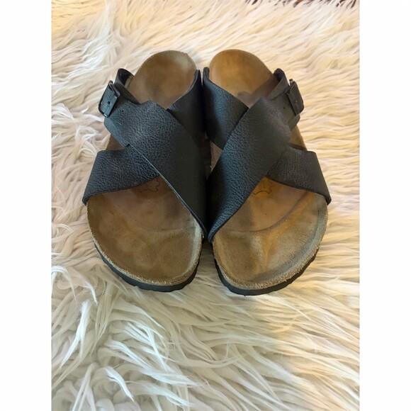 Birkenstock Birkis Womens Slide Sandals Black Crisscross Size 9 EU 40 - Picture 6 of 9